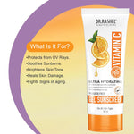 DR.RASHEL Vitamin C Sunscreen SPF 60 PA+++ Gel Ultra Hydrating Protects Your Skin From UV Rays With Matte Look Oil Control For Normal to Oily Skin Parabean Free – 100 ML