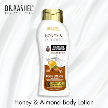 DR.RASHEL Honey & Almond Body Lotion For Men & Women (400 ML)