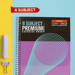 Luxor 6 Subject Spiral Premium Exercise Notebook, Single Ruled - (18cm x 24cm), 300 Pages