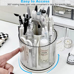 HOME CUBE 1 Pc Rotating Pen pencil Holder with 6 Slot Desk Organizers for Office Supplies Stationery Pens Staplers Clips office Home