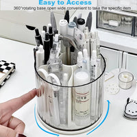 HOME CUBE 1 Pc Rotating Pen pencil Holder with 6 Slot Desk Organizers for Office Supplies Stationery Pens Staplers Clips office Home