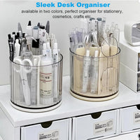 HOME CUBE 1 Pc Rotating Pen pencil Holder with 6 Slot Desk Organizers for Office Supplies Stationery Pens Staplers Clips office Home