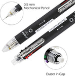 Levin THE NEXT LEVEL IN OFFICE STATIONERY Baile 6 In 1 White Ballpoint Pens 5 Colors 0.7 Mm Ballpoint Pen And 0.5 Mm Mechanical Pencil In One Pen (Pack Of 1, Color May Vary)