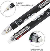 Levin THE NEXT LEVEL IN OFFICE STATIONERY Baile 6 In 1 White Ballpoint Pens 5 Colors 0.7 Mm Ballpoint Pen And 0.5 Mm Mechanical Pencil In One Pen (Pack Of 1, Color May Vary)