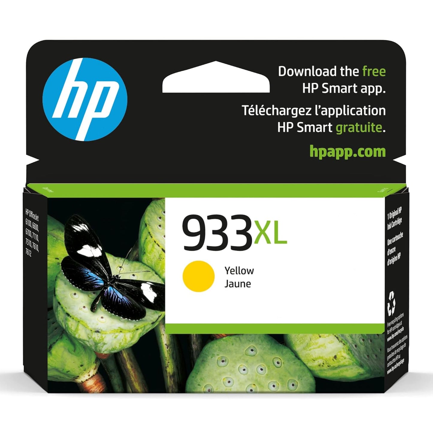 HP 933XL Yellow High Yield Original Ink Cartridge (CN056AN)