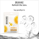 DR.RASHEL Vitamin C Face Sheet Mask With Serum For Women and Men | All Skin Types | Soft and Healthy Skin | Deep Cleansing & Oil Control | Repairing & Nourishment | Soothing And Hydrating | Paraben Free | Pack Of 2 | 20 Grams Each