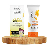 DR.RASHEL De-Tan Nose Strips & Vitamin c Face Wash For Radiant Complexion.