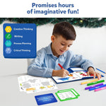 Skillmatics Storybook Adventure Art Kit - Write & Create Storybooks, Creative Activity, DIY Kit, 150+ Stickers, Gifts for Kids Ages 5, 6, 7, 8, 9, 10 - Multicolor
