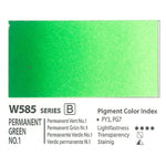 Mijello Mission Gold Class Professional Grade Extra-Fine Watercolour - Permanent Green No. 1 (585) - 15 ml