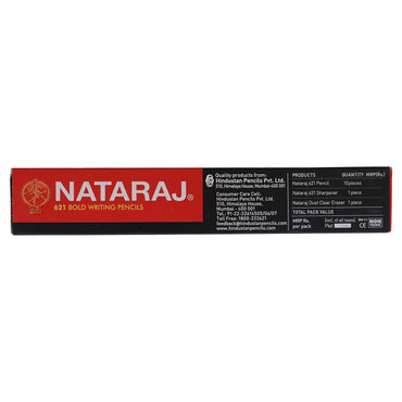 Natraj 621 Bold Writing Pencils (Pack Of 10),Black