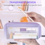 Sileni Cross Net Pencil Pouch Durable, Stylish & Spacious Organizer for Pens, Pencils, and Small Accessories Ideal for School, Office, and Travel Pack of 1(Cross Net Purple Pouch)