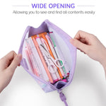 Sileni Cross Net Pencil Pouch Durable, Stylish & Spacious Organizer for Pens, Pencils, and Small Accessories Ideal for School, Office, and Travel Pack of 1(Cross Net Purple Pouch)