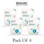 DR.RASHEL Hyaluronic Face Sheet Mask With Serum For Women And Men | All Skin Types | Repairing & Nourishment | Soothing And Hydrating | Paraben Free | Pack Of 4 | 20 Grams Each