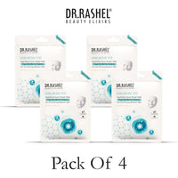 DR.RASHEL Hyaluronic Face Sheet Mask With Serum For Women And Men | All Skin Types | Repairing & Nourishment | Soothing And Hydrating | Paraben Free | Pack Of 4 | 20 Grams Each