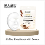 DR.RASHEL Coffee Face Sheet Mask With Serum For Women and Men | All Skin Types | Soft and Healthy Skin | Deep Cleansing & Oil Control | Repairing & Nourishment | Soothing And Hydrating | Paraben Free | Pack Of 2 | 20 Grams Each