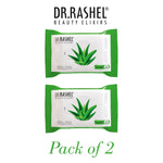 DR.Rashel Aloe Vera Pack of 2 Face Wipes, Enriched with goodness of Glycerin and Aloe Vera Extract | For Multi purpose use | Gives Refreshing and Glowing Skin.(25 pc x 2)