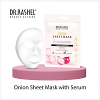 DR.RASHEL Onion Face Sheet Mask With Serum For Women and Men | All Skin Types | Soft and Healthy Skin | Deep Cleansing & Oil Control | Repairing & Nourishment | Soothing And Hydrating | Paraben Free | Pack Of 2 | 20 Grams Each
