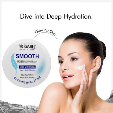 DR.Rashel Smooth Moisturizer Face Cream For winter, Instant Hydration, Non-Greasy/oily Cream With Glycerin & Jojoba Oil, 75 Ml