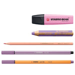 STABILO Art Creative Set Pastel - Pack of 50 - Highlighters, Multi-Talent Pens, Watercolour Colouring Pencils, Fineliner & Premium Felt Tip Pens