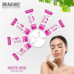 DR.RASHEL White Skin Facial Facial Face Kit For Women & Men Combo Pack of Waterless Face Wash, Scrub , Gel , Pack & Serum For Glowing & Brightening Skin Suitable For All Skin - Pack of 1 (140 Grams)