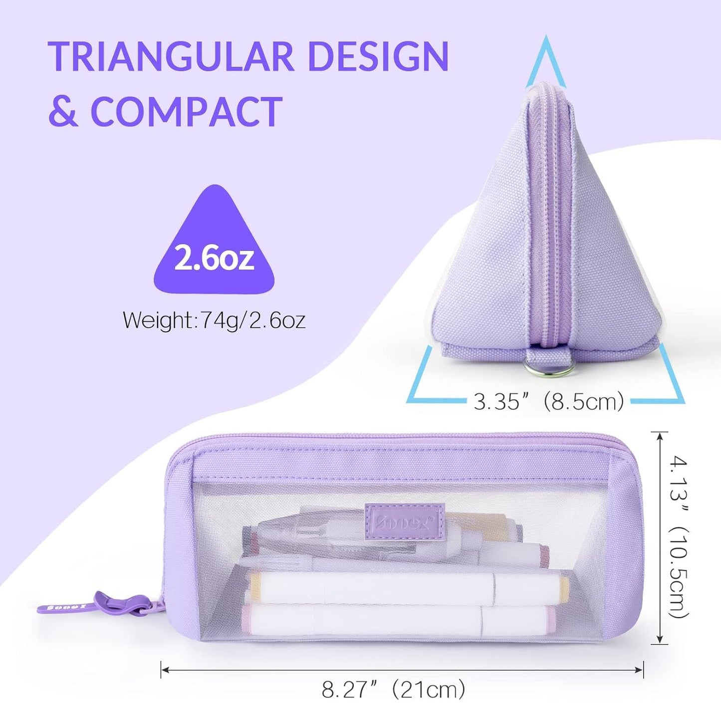 Sileni Cross Net Pencil Pouch Durable, Stylish & Spacious Organizer for Pens, Pencils, and Small Accessories Ideal for School, Office, and Travel Pack of 1(Cross Net Purple Pouch)