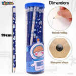 Toyshine Pack of 30 Pencils Thick Strong Grip Pencils, Suitable for School, Kids Art Drawing Drafting Sketching Shading - Space Blue