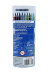 Doms 28 Shades Erasable Plastic Crayons Round Tin Box | Smooth & Even Shading | Bright & Playful Colors | Free Sharpner Inside | Non-Toxic & Safe For Childrens | Pack of 1