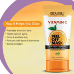 DR.RASHEL Vitamin C Peel Off Mask For Men & Women (120ml) | Fights Pollution & Dirt | Removes Impurities & Acne | Deeply Detoxifies Skin | Pack of 1