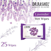 DR.Rashel Lavender Pack of 2 Face Wipes, Enriched with goodness of Lavener and Aloe Vera Extract | For Multi purpose use | Gives Refreshing and Glowing Skin.(25 pc x 2)