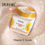 DR.RASHEL Scrub For Face & Body (Vitamin C Scrub, 380 ML) | All Skin |Cleanser Scrub For Deep Exfoliation | Dead Skin Remover Scrub | Tan Removal | Blackhead Remover Scrub