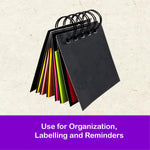 Solimo Sticky Notes Pad, Pocket-Size, Wirobound (2 x 3 Notes and Flags, 5 Colours)