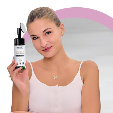 Dr.Rashel Charcoal Foaming Face Wash For Deep Cleansing With Licorice Extract & Menthol Crystals For Fight Against Pollutant (150 ml)