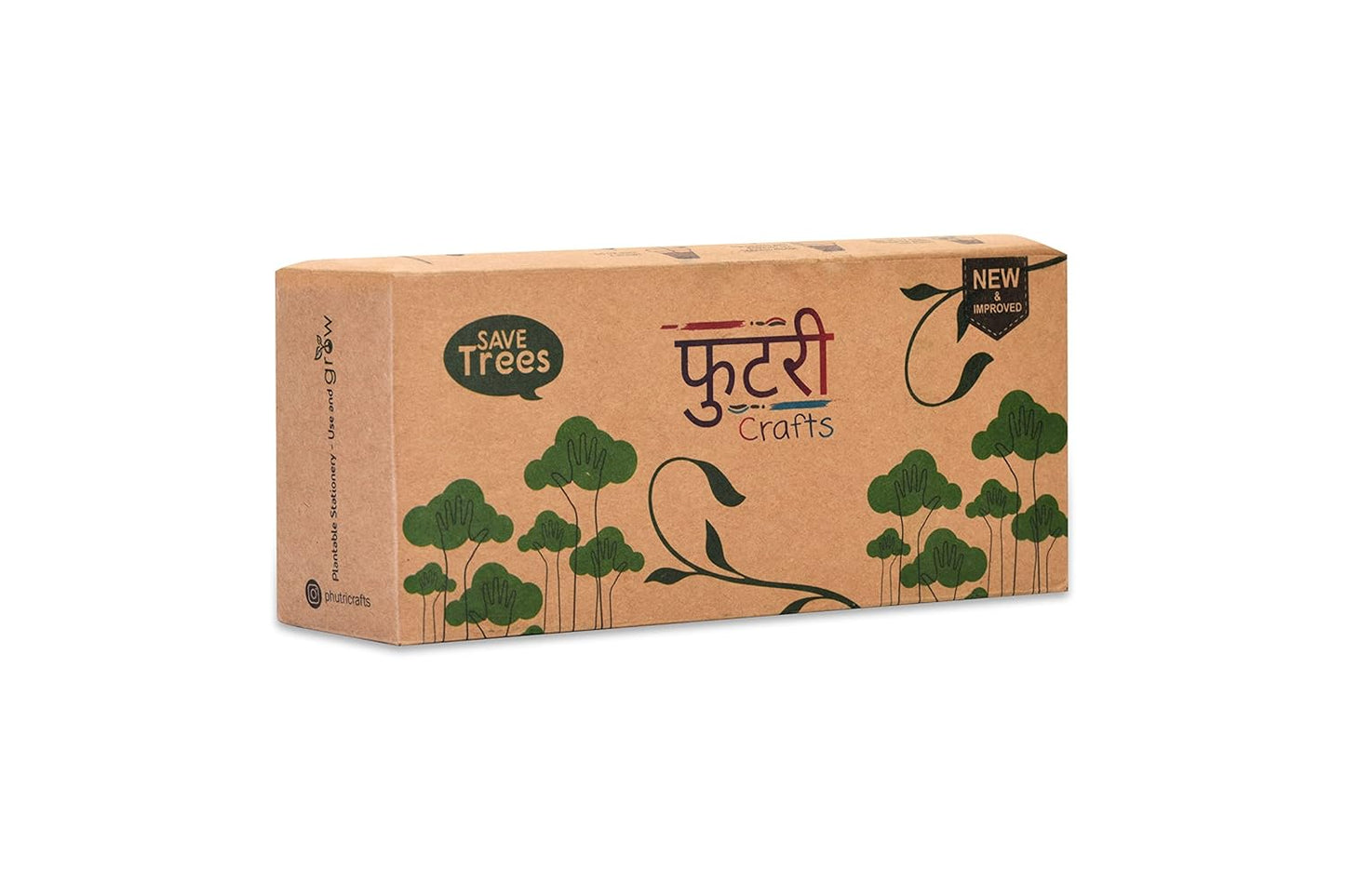Phutri Crafts Eco Friendly Plantable Seed Black Pencils(50 Units)| 2B Extra Dark Pencil | Jumbo Super Saver Box Of 50 Pencils