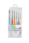 DOMS AMARIZ Candy Brush Round Set of 6 | Sizes 2, 4, 6, 8, 10, 12