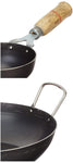 Solimo Sheet Metal Iron Cookware Set of 2 Pcs (Kadai 24 cm, Tadka Pan 13 cm) (Black)