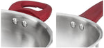 Solimo Stainless Steel Heavy Bottom 2 Piece Cookware Set |Three Layer Impact Forged Bottom for Durability | Premium Look with Soft Touch Handles and Knob, 22 Cm, 2700 Milliliter