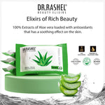DR.Rashel Aloe Vera Pack of 2 Face Wipes, Enriched with goodness of Glycerin and Aloe Vera Extract | For Multi purpose use | Gives Refreshing and Glowing Skin.(25 pc x 2)