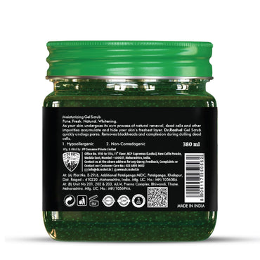 DR.RASHEL Aloe Vera Face & Body Gel Scrub for Men & Women all Skin Type 380ml | Aloevera Gel Scrub for Deep Exfoliation, Dead Skin Remover, Tan Removal & Blackhead Remover