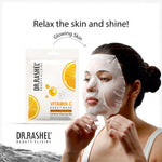 DR.RASHEL Vitamin C Face Sheet Mask With Serum For Women and Men | All Skin Types | Soft and Healthy Skin | Deep Cleansing & Oil Control | Repairing & Nourishment | Soothing And Hydrating | Paraben Free | Pack Of 2 | 20 Grams Each