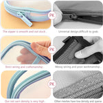 Elegious Net Pencil Pouch Durable, Stylish & Spacious Organizer for Pens, Pencils, and Small Accessories Ideal for School, Office, and Travel Pack of 1 (NET SkyBlue Pouch)