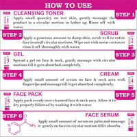 DR.RASHEL White Skin Facial Facial Face Kit For Women & Men Combo Pack of Waterless Face Wash, Scrub , Gel , Pack & Serum For Glowing & Brightening Skin Suitable For All Skin - Pack of 1 (140 Grams)