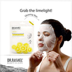 DR.RASHEL Lemon Face Sheet Mask With Serum For Women and Men | All Skin Types | Soft and Healthy Skin | Deep Cleansing & Oil Control | Repairing & Nourishment | Soothing And Hydrating | Paraben Free | Pack Of 2 | 20 Grams Each