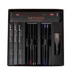 Pentonic Smart Kit | 3 B-RT Pens, 5 Ball Pens, 5 Gel Pens, 1 Glue, 10 Wooden Pencils | 5 in 1 Stationery Gift Box