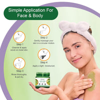 DR.RASHEL Aloe Vera Face & Body Gel Scrub for Men & Women all Skin Type 380ml | Aloevera Gel Scrub for Deep Exfoliation, Dead Skin Remover, Tan Removal & Blackhead Remover