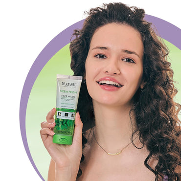 DR.RASHEL Neem Face Wash For Men & Women Concentrate for Deep Cleansing & Clove Purifying Face Wash With Active Neem Slices And Natural Ingredients | Anti-Bacterial | Anti-Fungal - 100 ML