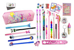 SHUDAUSHI Polyester 27Pcs Unicorn Theme Stationery Gift Set For Girls Unicorn Pencil Case With Pens Pencils,Notepad All Stationery For Girls Unicorn Party Favor For Girls (Style 10,Multicolor)