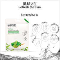 DR.RASHEL Tea Tree Face Sheet Mask With Serum For Women and Men | All Skin Types | Soft and Healthy Skin | Deep Cleansing & Oil Control | Repairing & Nourishment | Soothing And Hydrating | Paraben Free | Pack Of 4 | 20 Grams Each