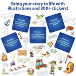 Skillmatics Storybook Adventure Art Kit - Write & Create Storybooks, Creative Activity, DIY Kit, 150+ Stickers, Gifts for Kids Ages 5, 6, 7, 8, 9, 10 - Multicolor