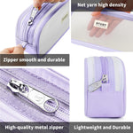 Elegious Big Net Pencil Pouch Durable, Stylish & Spacious Organizer for Pens, Pencils, and Small Accessories Ideal for School, Office, and Travel Pack of 1 (Big NET Purple Pouch) Brand: Elegious