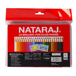 Nataraj Full Size Colour Pencils-24 Shades|Multicolor
